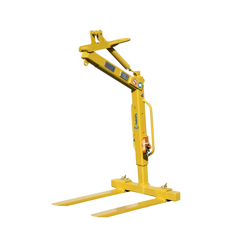 Crane forks with automatic adjustment Haklift